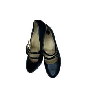 Naturalizer Aliz Mary Jane Pumps Black Leather Double Strap Heels Women’s Size 8